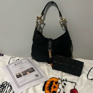 Authentic Vintage Gucci Jackie Bag with Gucci Wallet